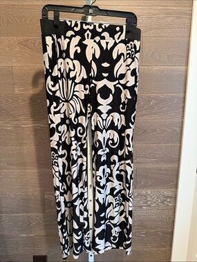 Patterned Wide-Leg Pants